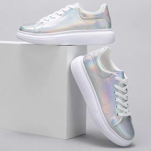 Metallic holographic sneakers